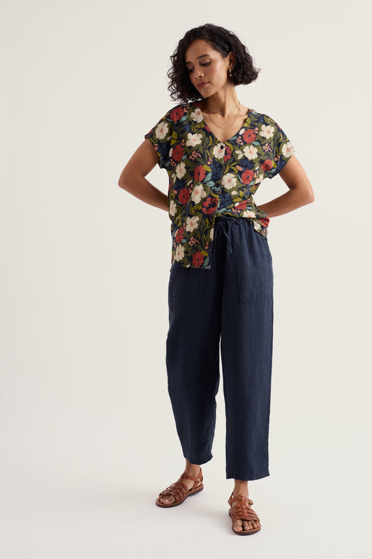 Studio Glass V-Ausschnitt Jersey-Top