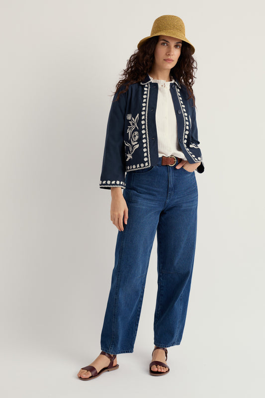 Sand Martin Embroidered Floral Jacket