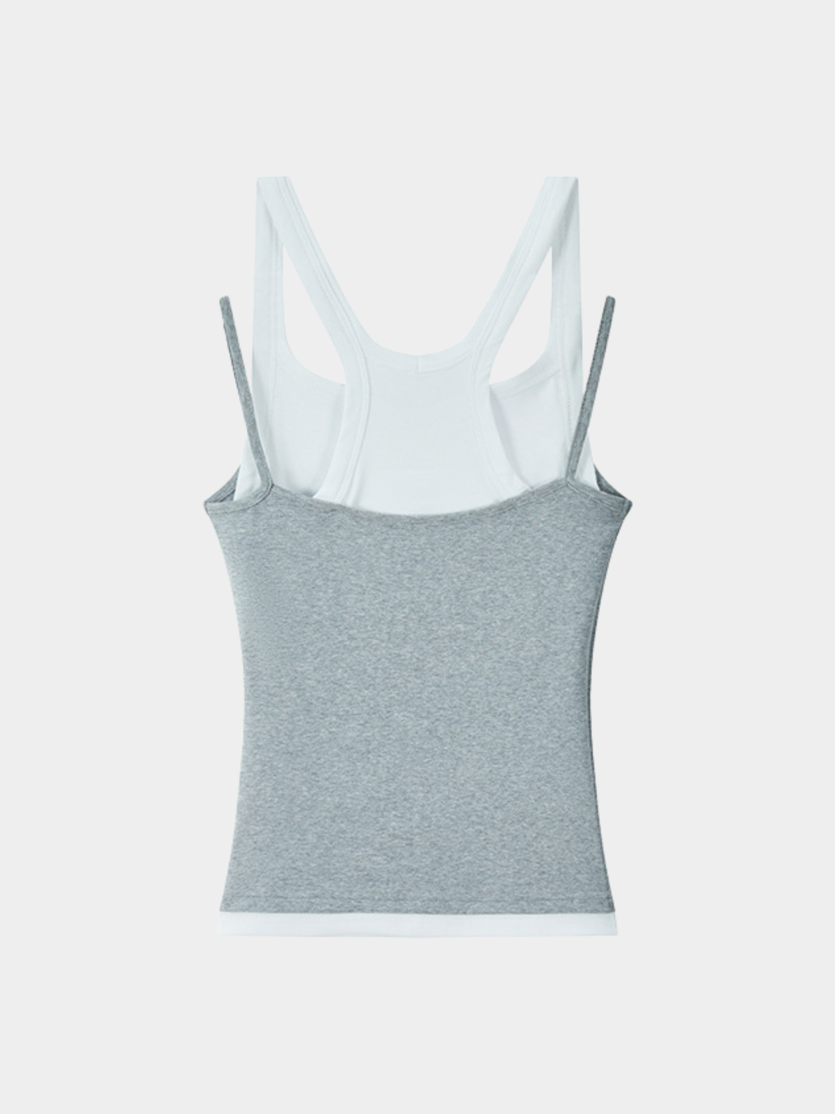 Caveveil – Geripptes Damen-Tanktop in zweilagiger Optik