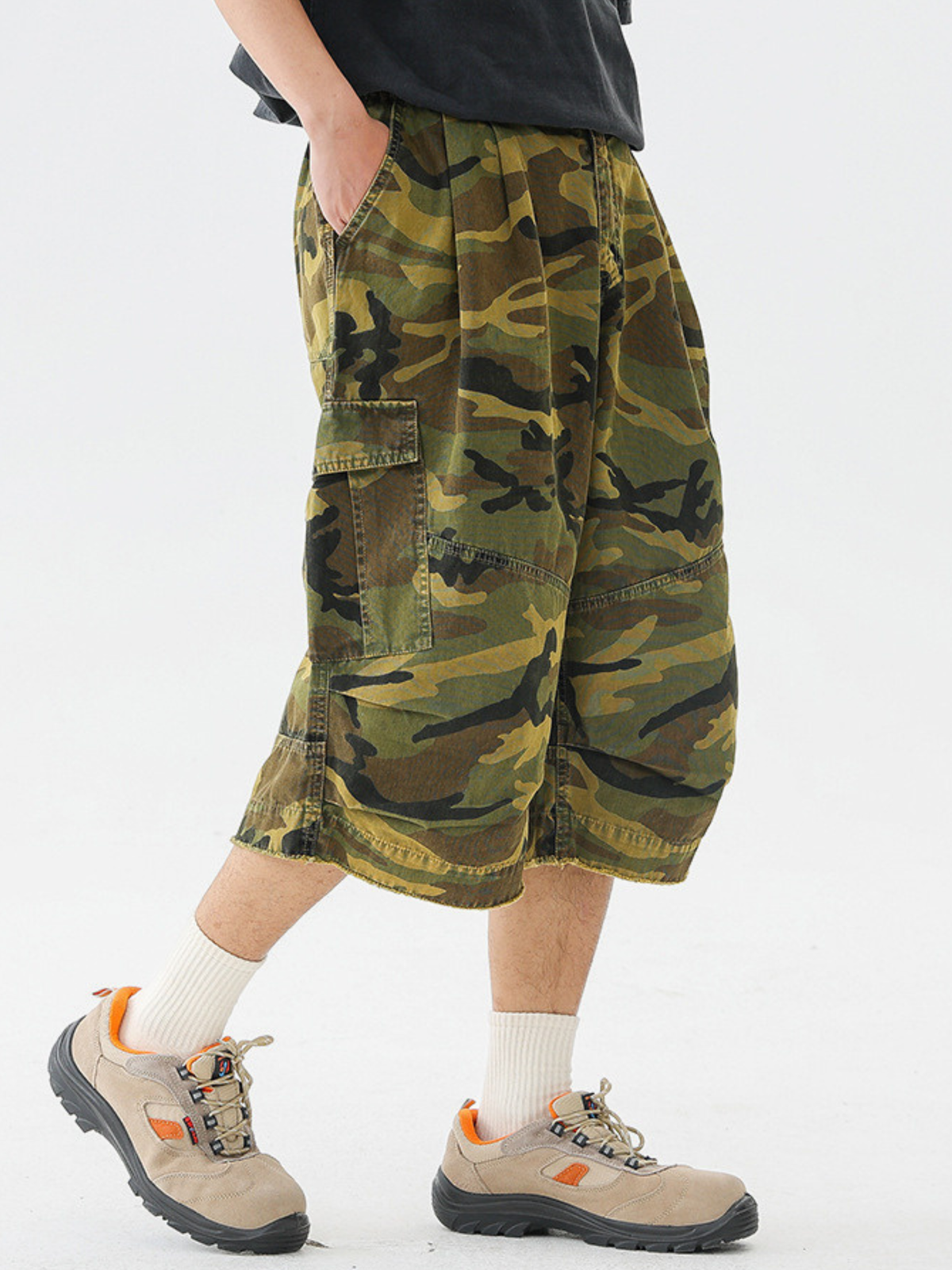 CampShell - Camouflage-Shorts mit vielen Taschen im Relaxed Fit