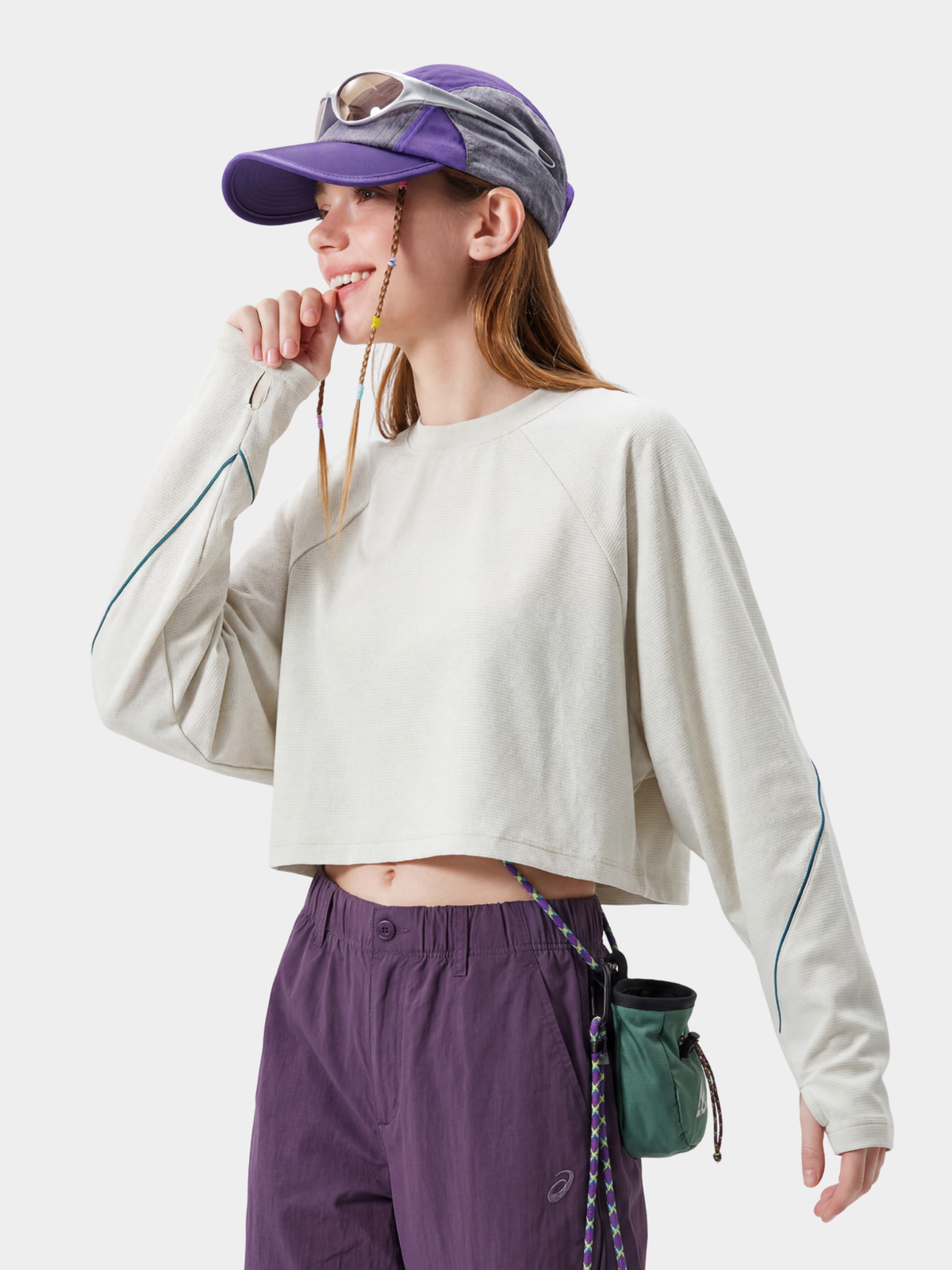 Crossland – Leichtes, atmungsaktives und schnelltrocknendes Damen-Langarmshirt in verkürzter Passform