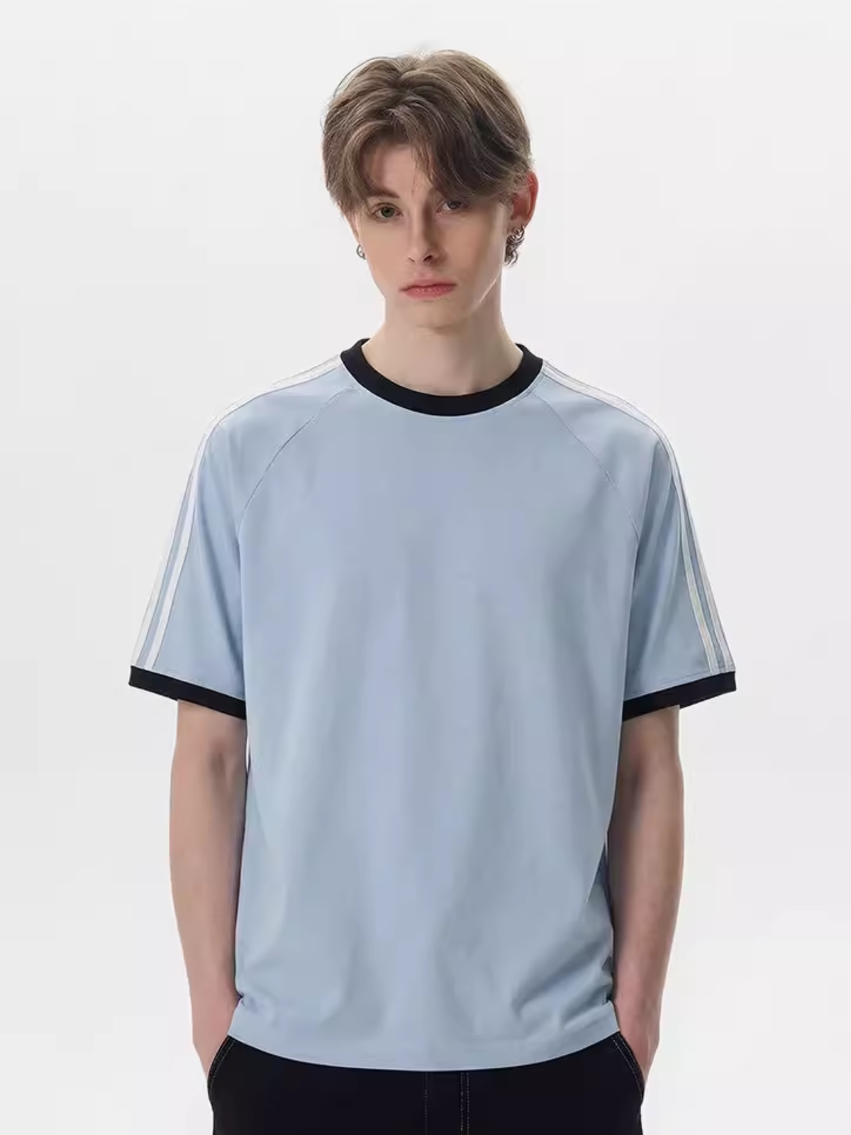 Dusttrail – Colorblock-Kühlungs-T-Shirt mit Streifen und schnelltrocknender Funktion