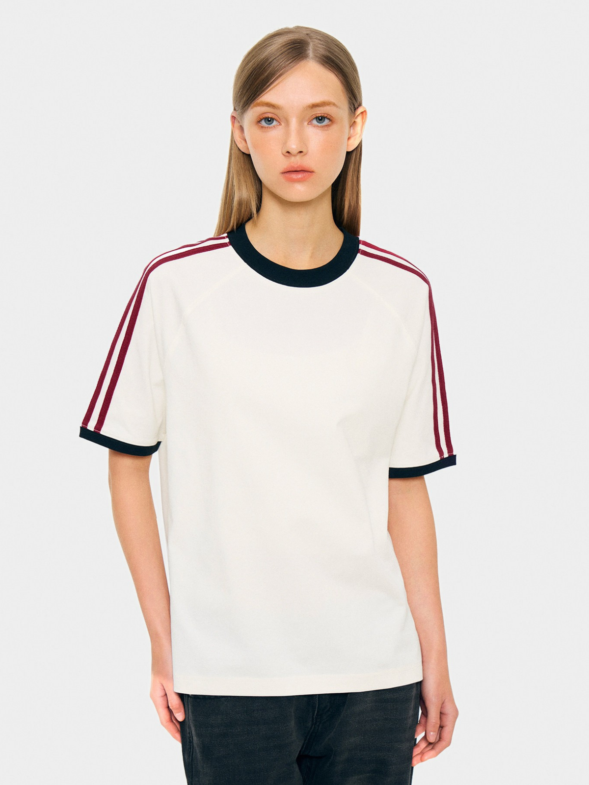 Dusttrail – Colorblock-Kühlungs-T-Shirt mit Streifen und schnelltrocknender Funktion