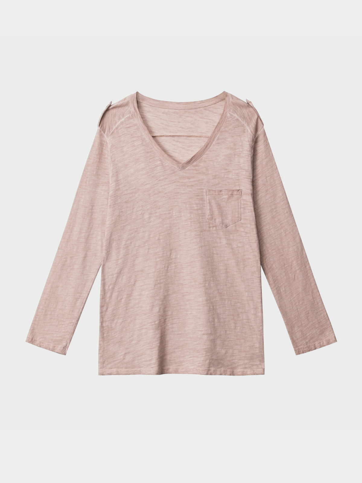 Caveridge – Damen-Langarm-T-Shirt mit V-Ausschnitt, figurbetont