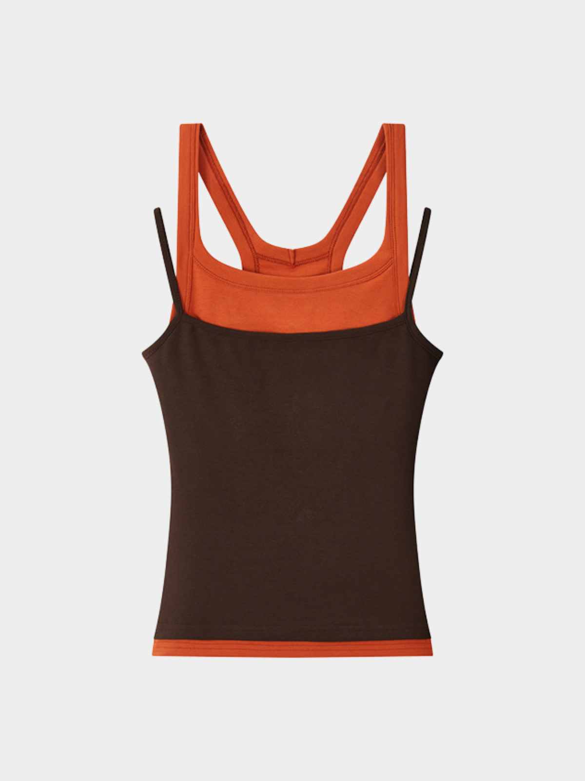 Caveveil – Geripptes Damen-Tanktop in zweilagiger Optik