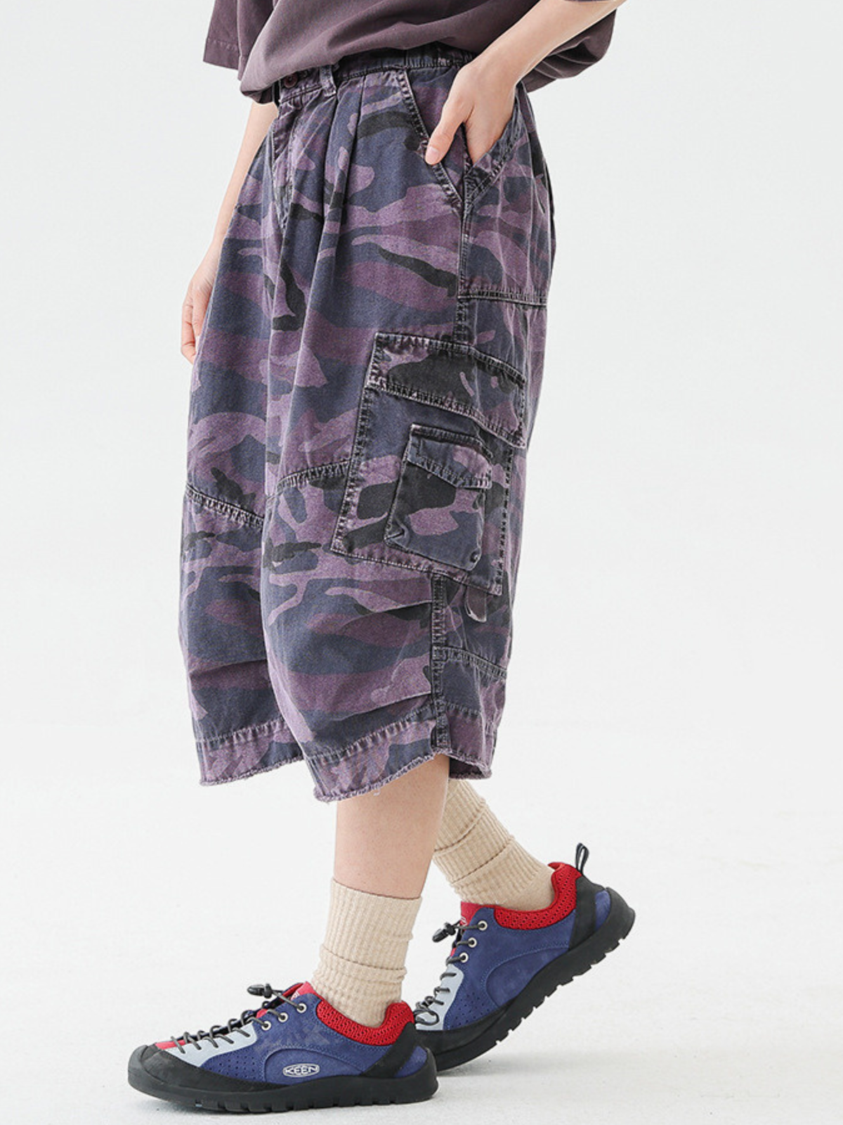 CampShell - Camouflage-Shorts mit vielen Taschen im Relaxed Fit