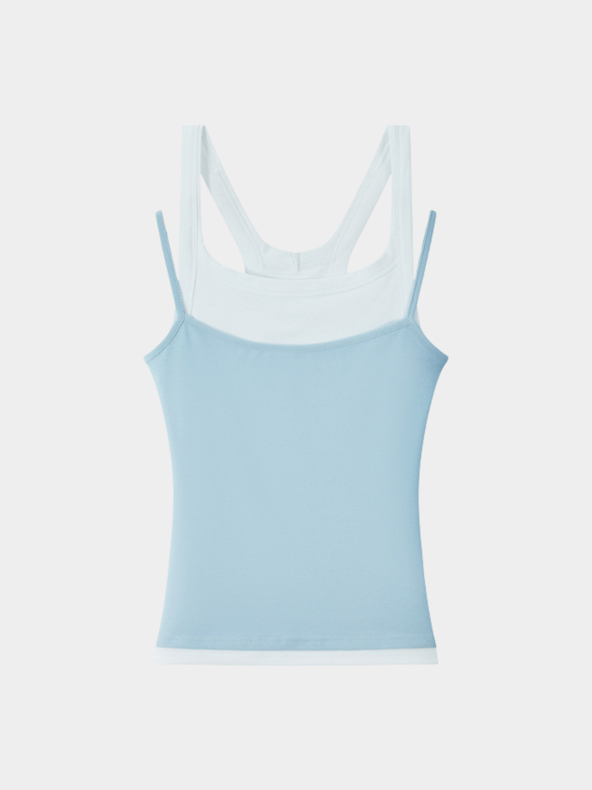 Caveveil – Geripptes Damen-Tanktop in zweilagiger Optik