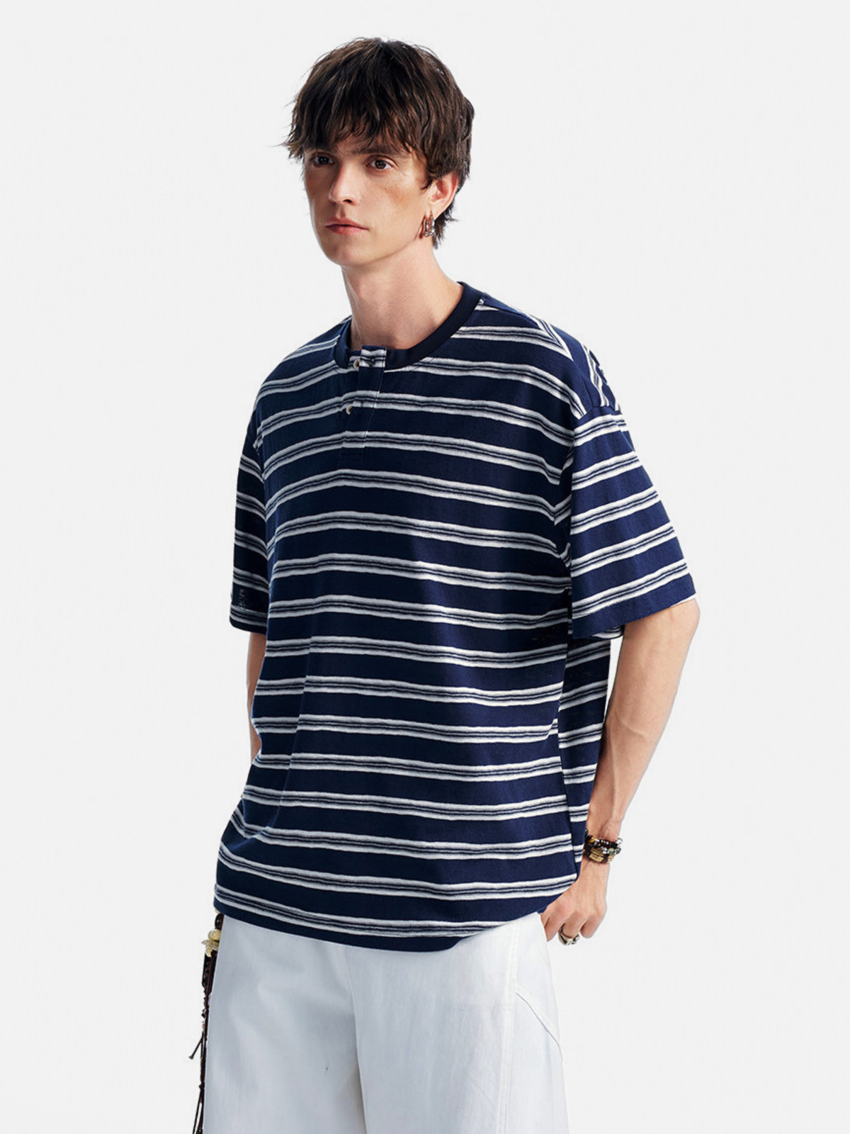 CrestWrap – Herren-Henley-Shirt mit kurzem Arm aus Lyocell-Mischgewebe