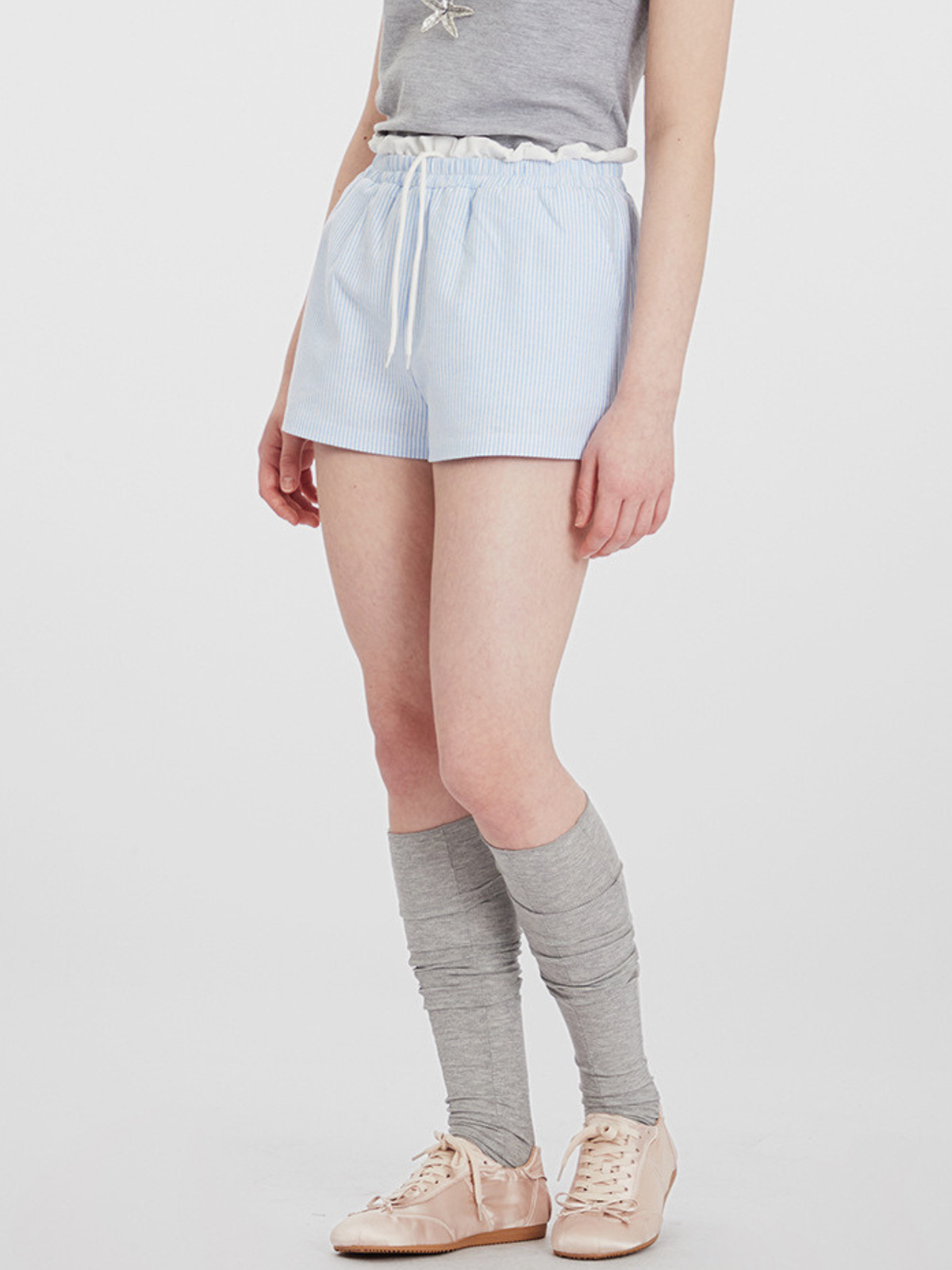 SkyLight - Lässige Damen-Shorts mit gestreiftem Doppelbund