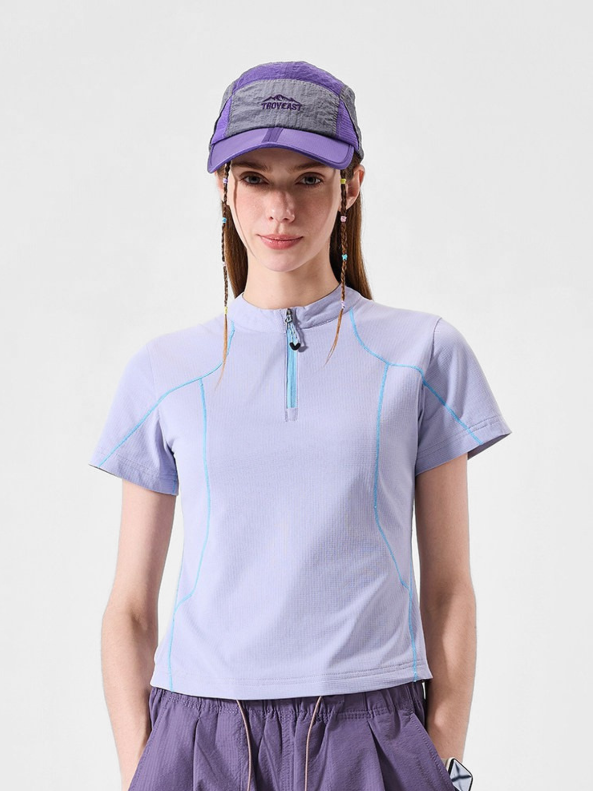ChillChair – Schnelltrocknendes, antibakterielles Damen-Performance-Shirt mit halbem Reißverschluss