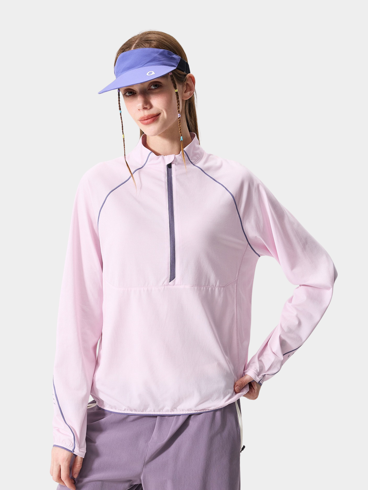 Snappy – Unisex Feuchtigkeitsableitendes, schnelltrocknendes Langarm-T-Shirt mit halbem Reißverschluss