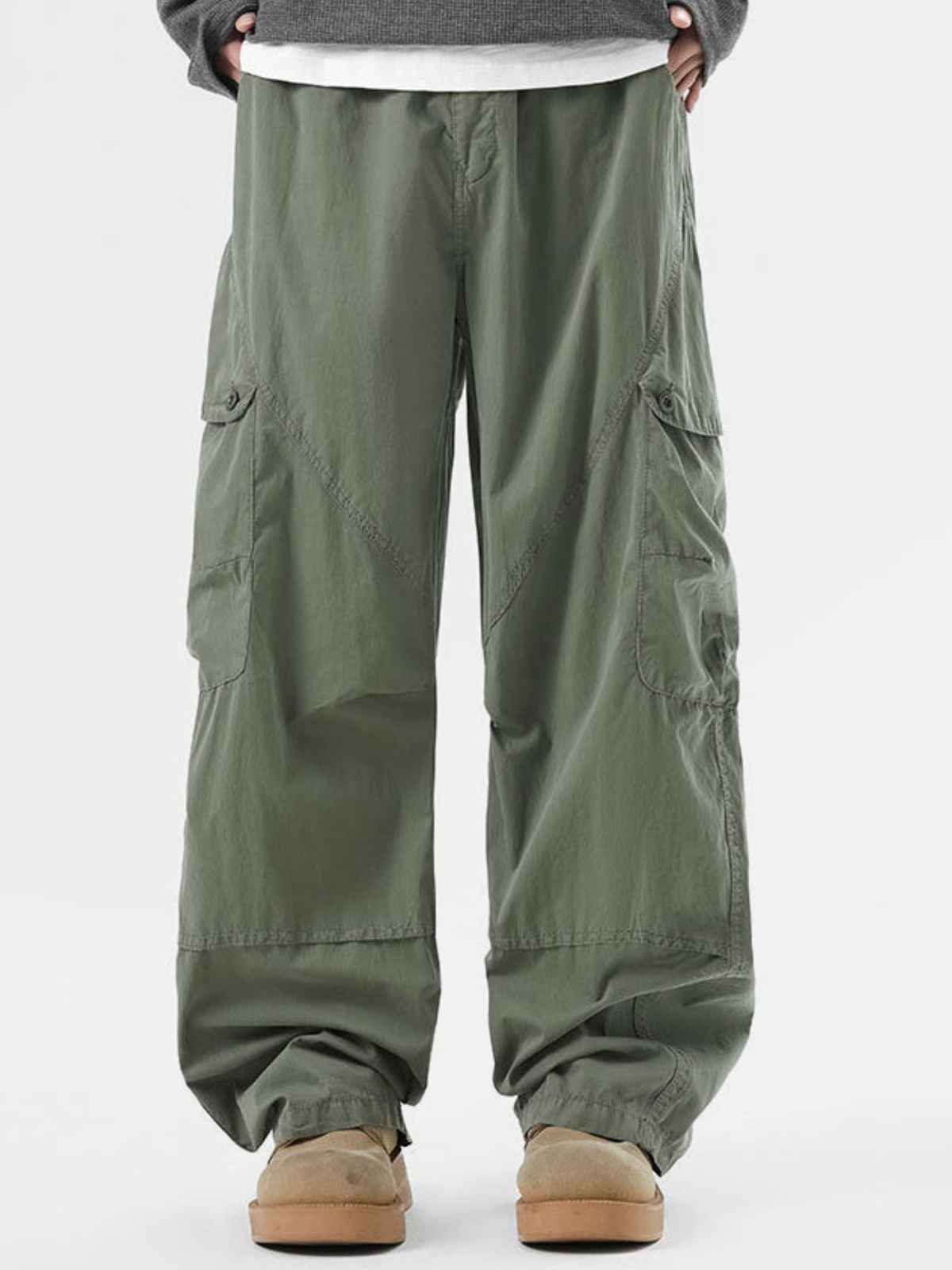Aegeax - Herren Utility-Cargohose mit mehreren Taschen aus Baumwollmischgewebe