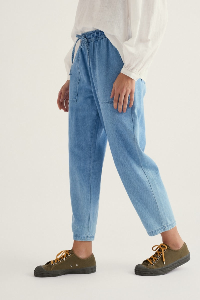 Sholl Jeans mit Kordelzug und zulaufendem Bein