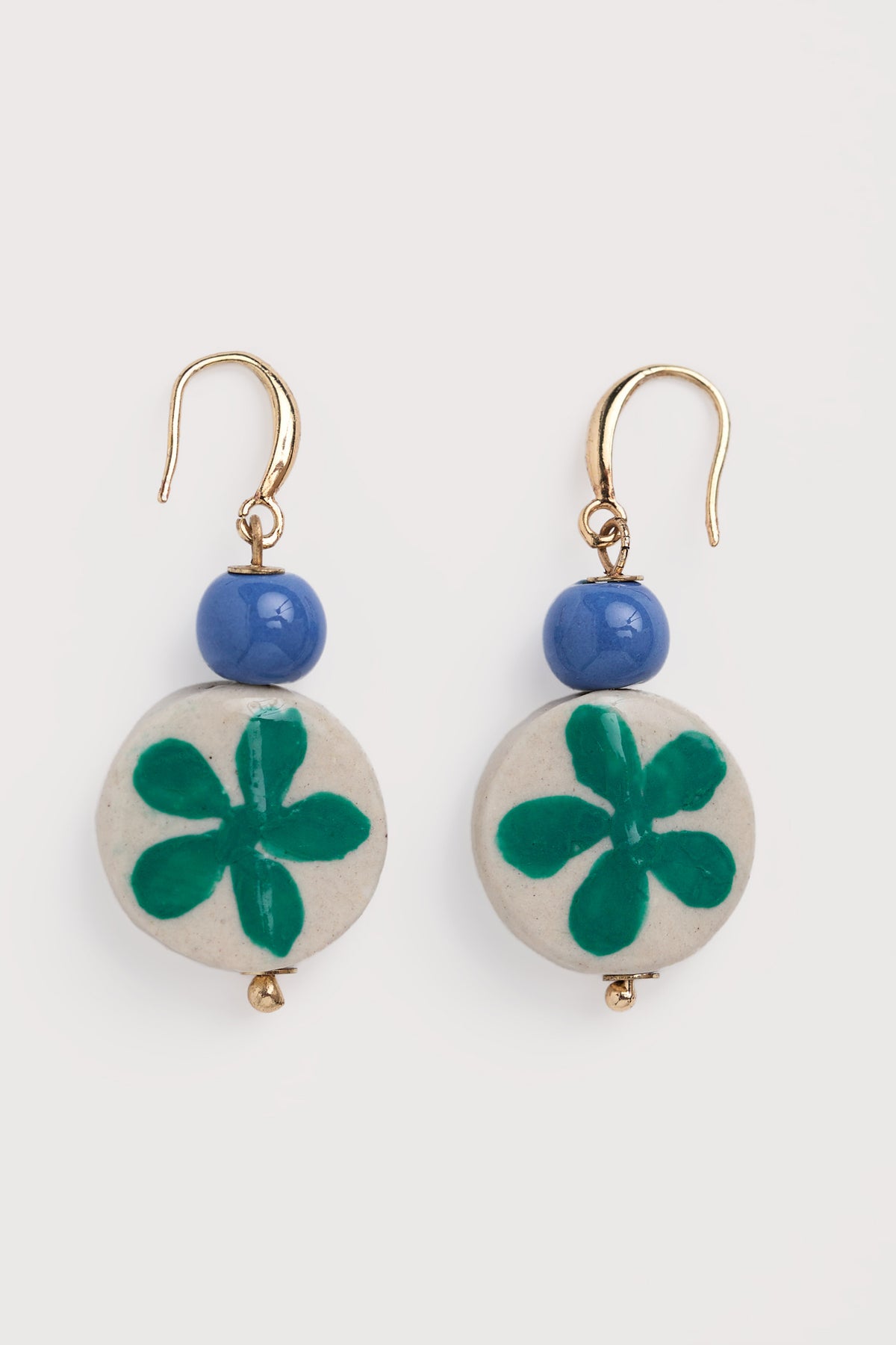 Budburst Flower Ceramic Bead Earrings