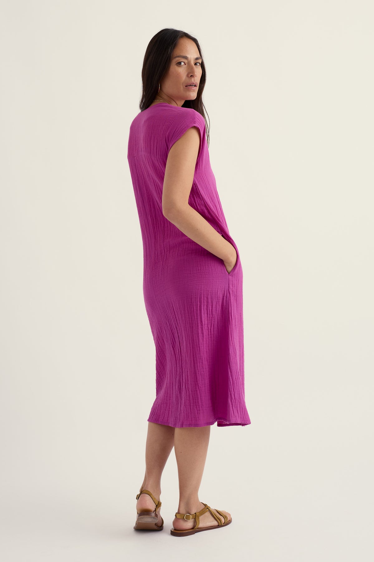 Sand Patterns Dress in GOTS-Certified Organic Cotton