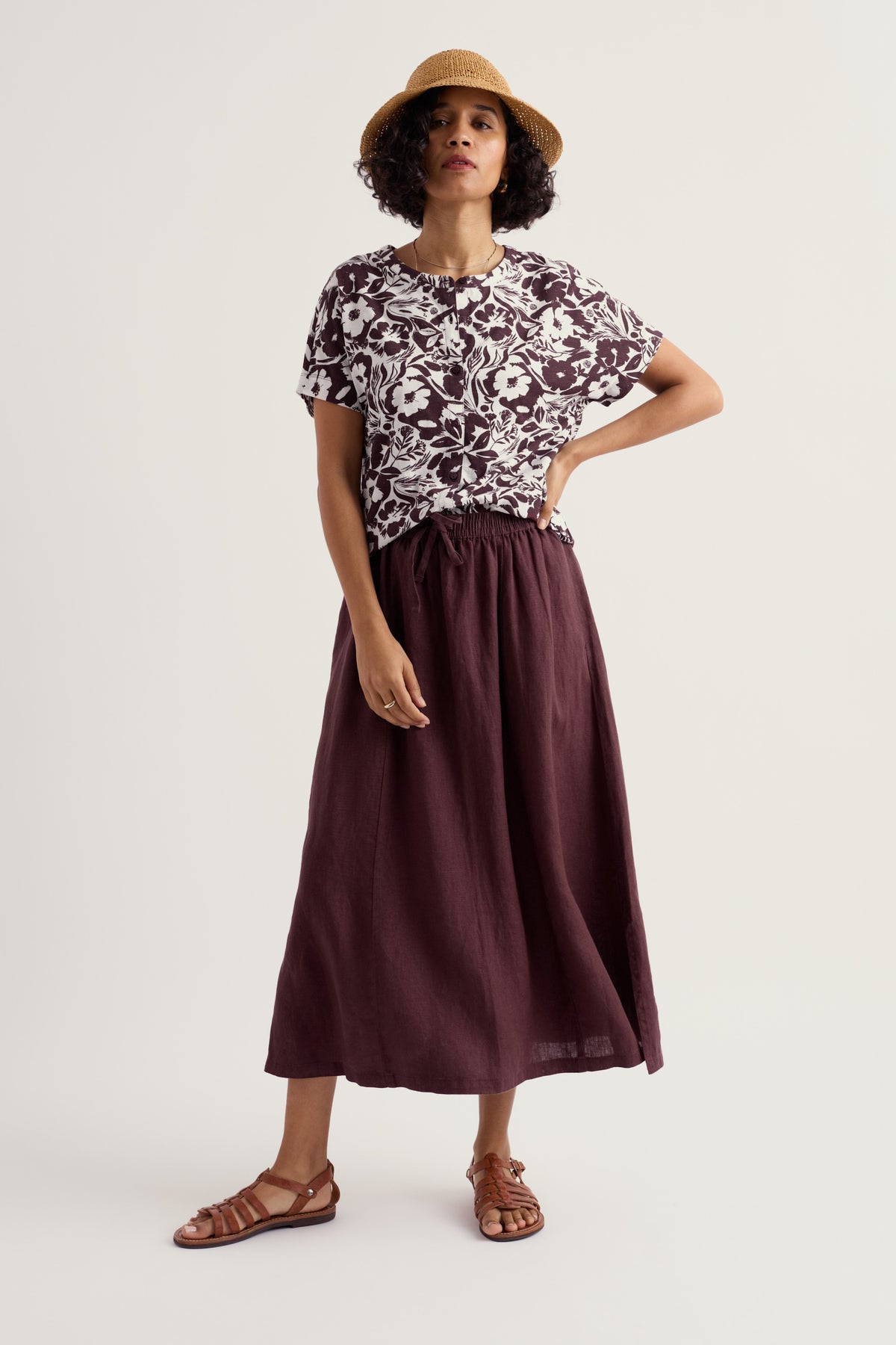 Tor Grass Button Down Top