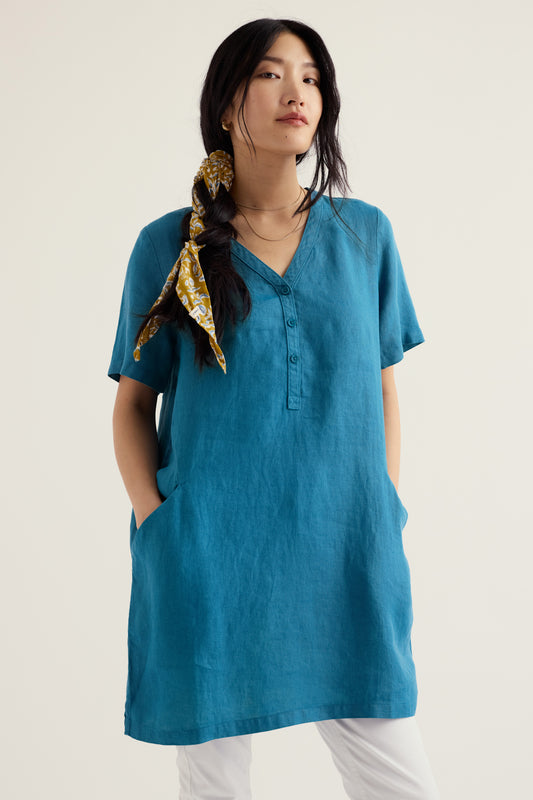 Kestle Mill Short Sleeve Linen Tunic