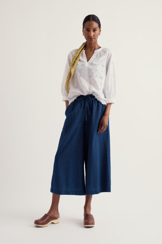 Grace Embroidered Organic Cotton Top
