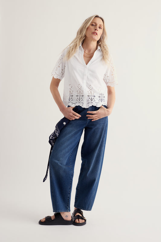 Honeypinnick Embroidered Top in GOTS Organic Cotton