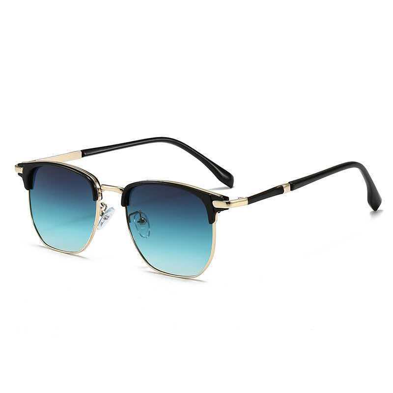 Retro Round Metal Frame Sunglasses with Tinted Lenses